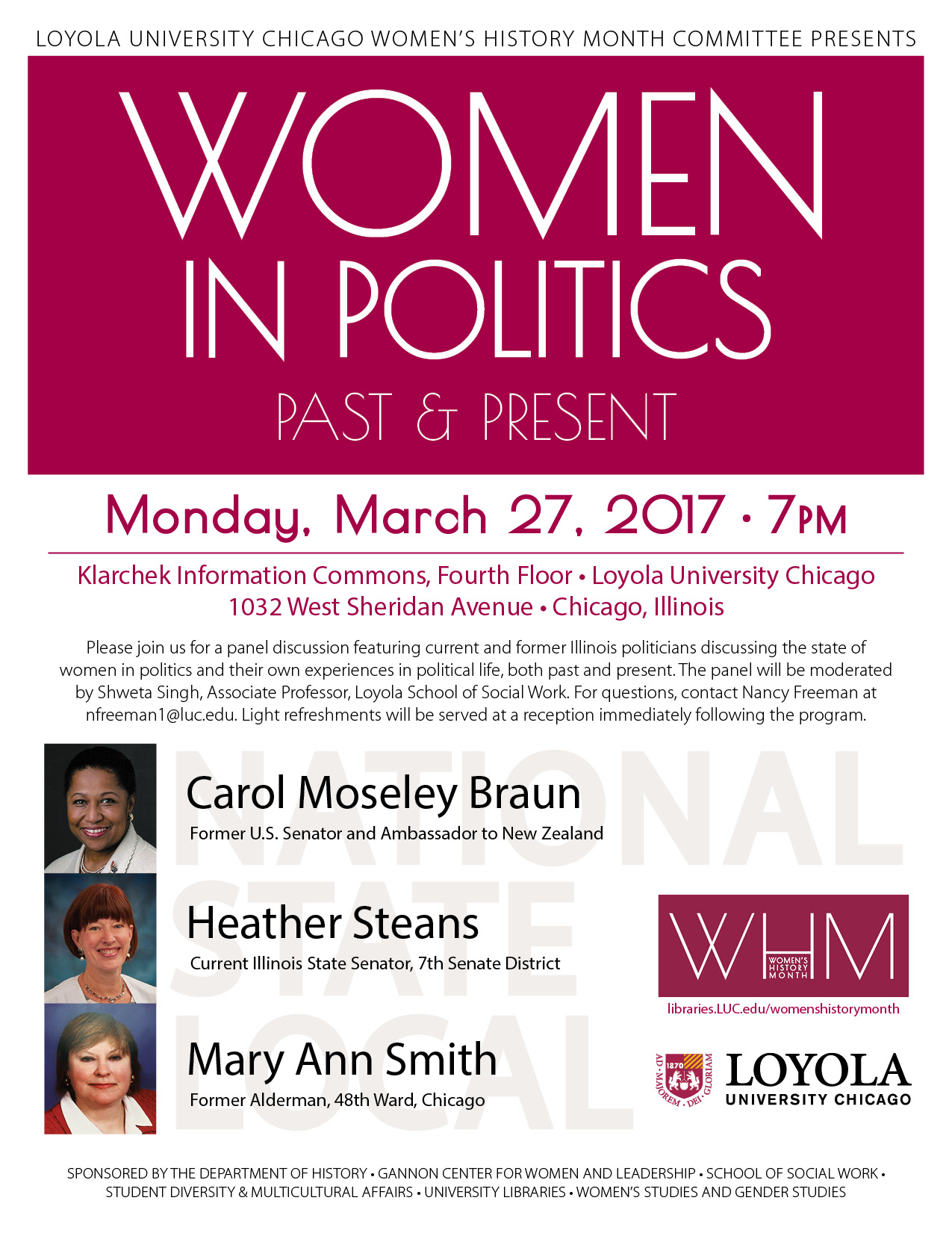 Women in Politics: Past & Present flyer Women in Politics: Past & Present flyer